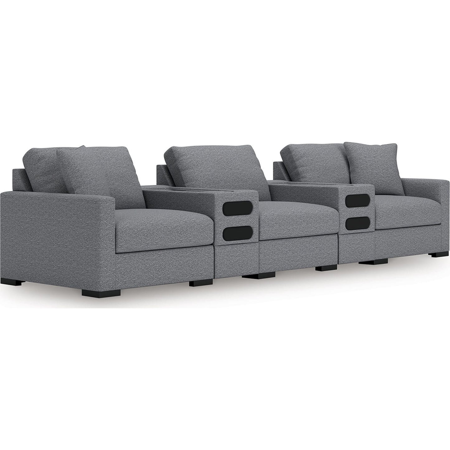 Canapé d'angle modulaire 5 pièces exclusif à Omaha avec double système audio