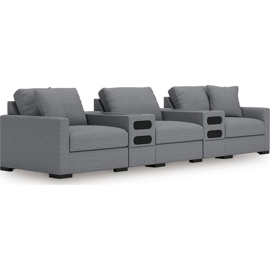 Canapé d'angle modulaire 5 pièces exclusif à Omaha avec double système audio