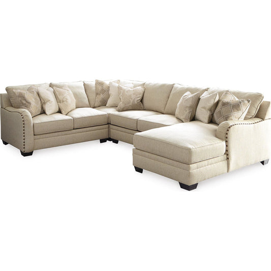 Canapé d'angle 4 pièces exclusif Luxora avec méridienne