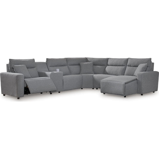 Canapé d'angle Modmax 6 pièces avec méridienne et fonction relax électrique