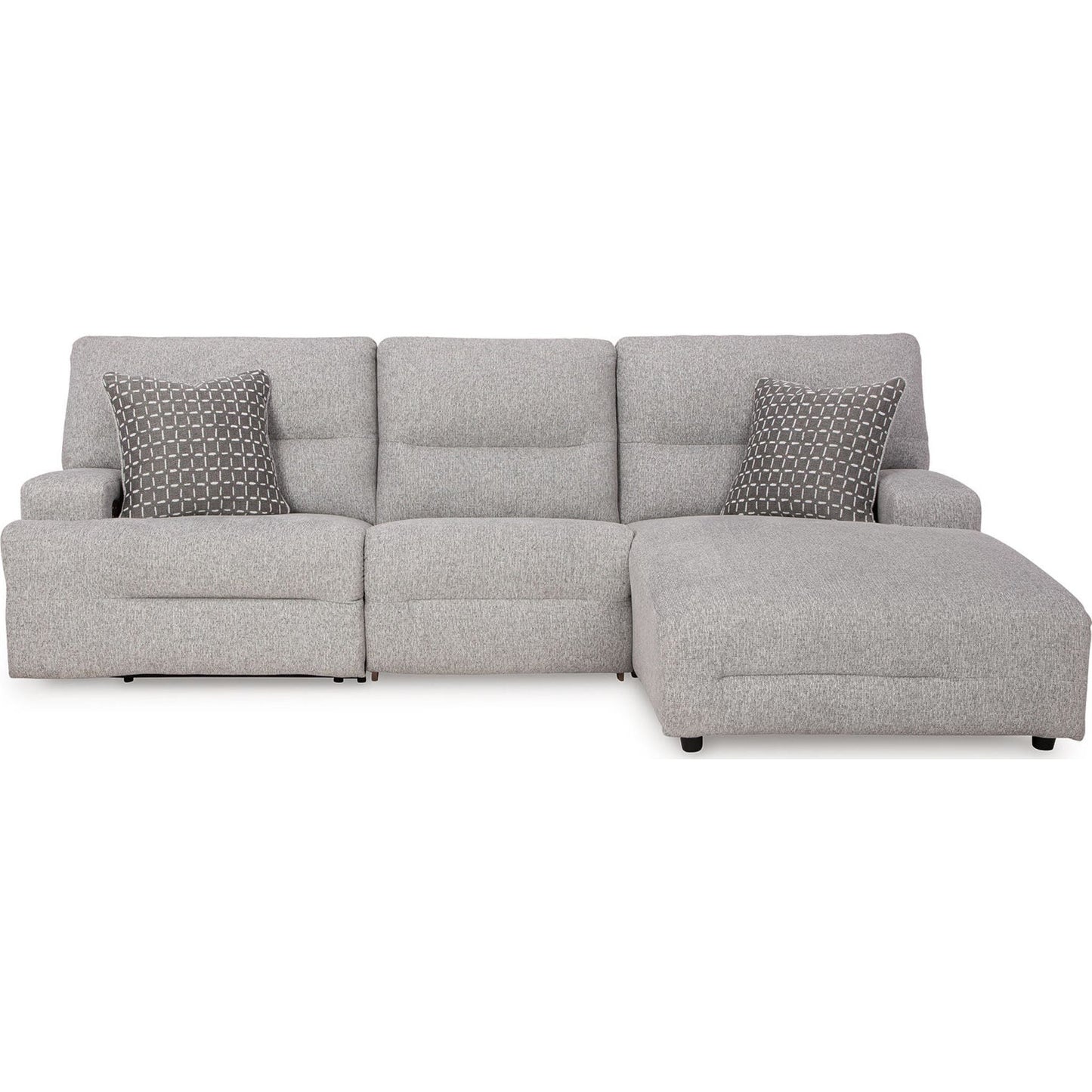 Canapé d'angle inclinable électrique 3 pièces Acklen Place avec méridienne