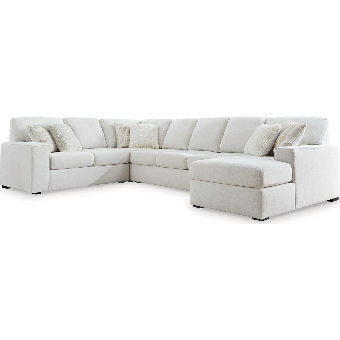 Canapé d'angle 4 pièces exclusif Leighelli avec méridienne