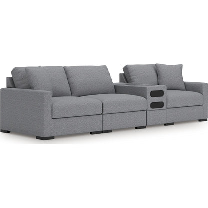 Canapé d'angle modulaire 4 pièces exclusif à Omaha avec système audio