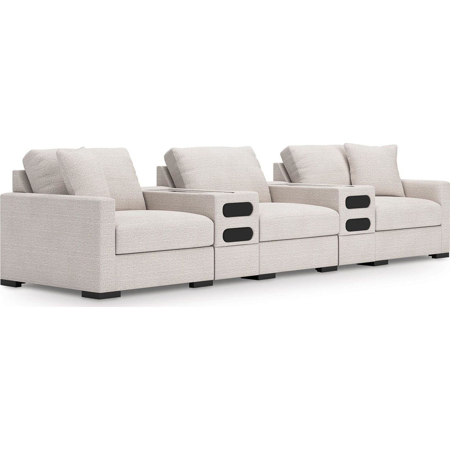 Canapé d'angle modulaire 5 pièces exclusif à Omaha avec double système audio