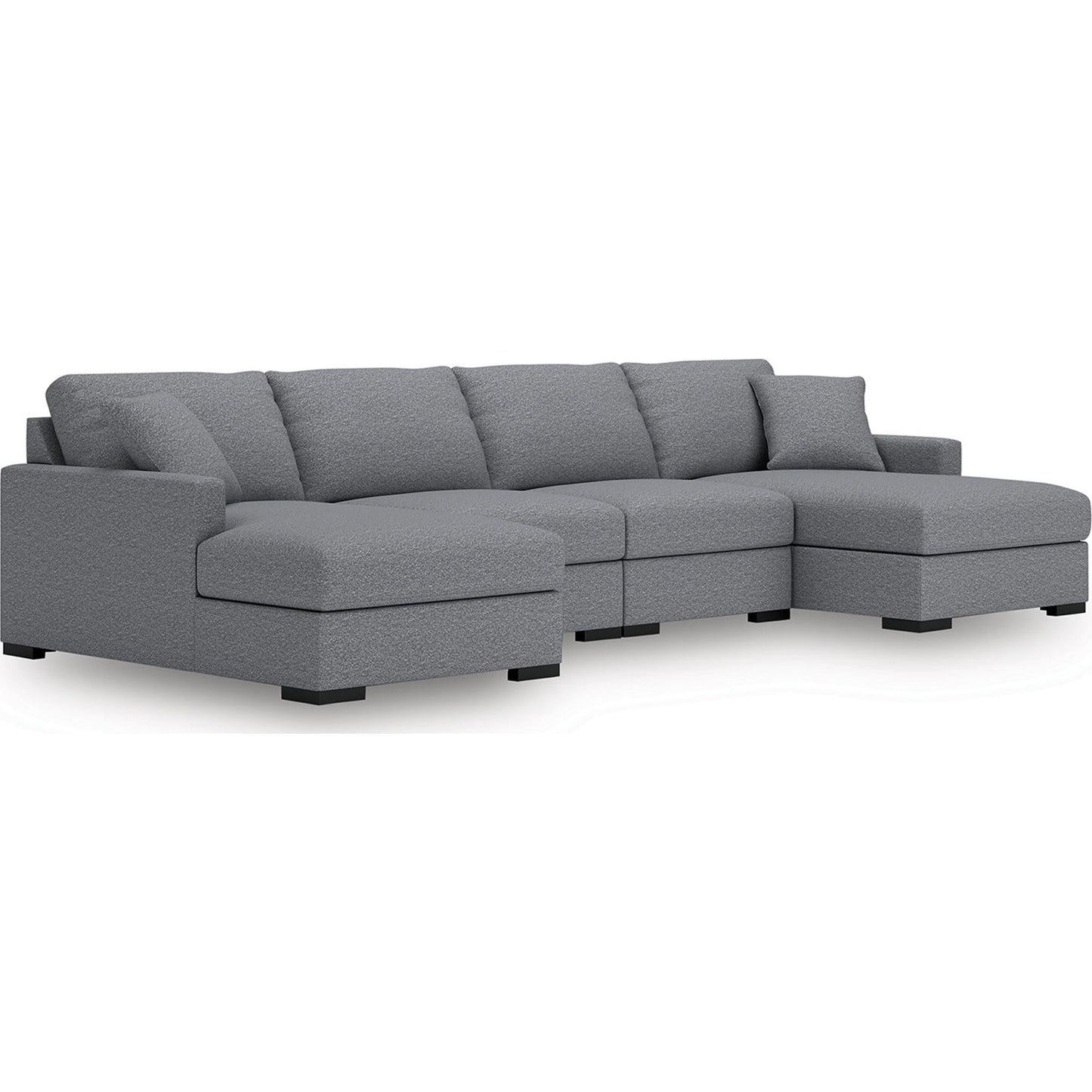 Canapé d'angle modulaire 4 pièces exclusif à Omaha avec double méridienne