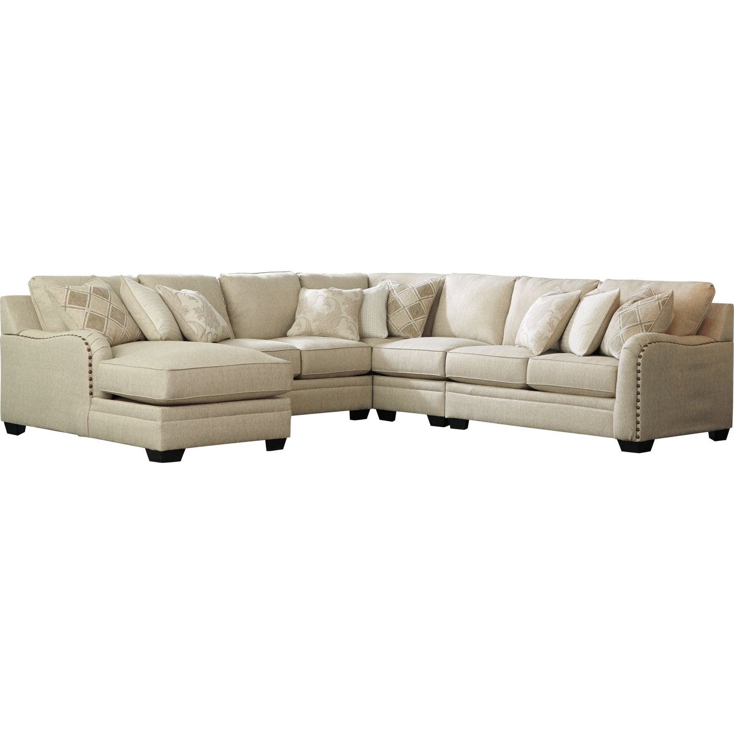 Canapé d'angle 5 pièces exclusif Luxora avec méridienne