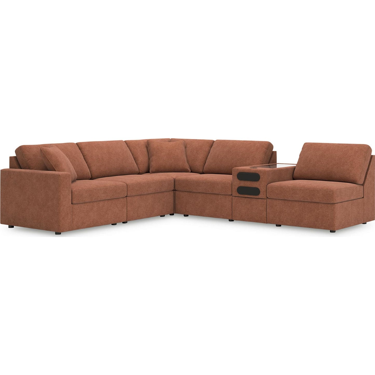 Canapé d'angle modulaire Modmax 6 pièces avec console audio