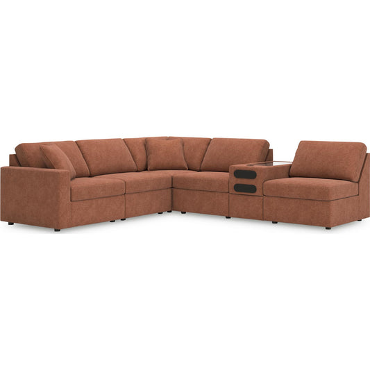 Canapé d'angle modulaire Modmax 6 pièces avec console audio