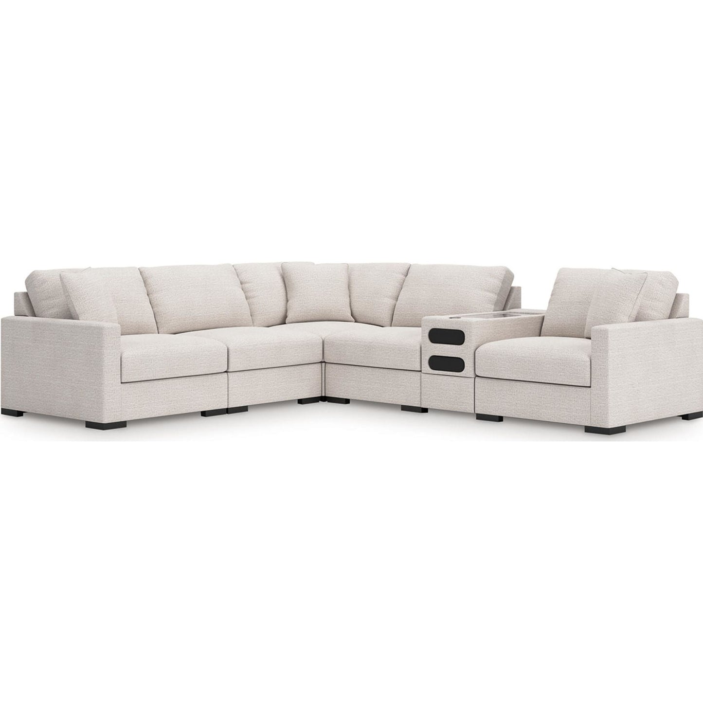 Canapé d'angle modulaire 6 pièces exclusif à Omaha avec système audio