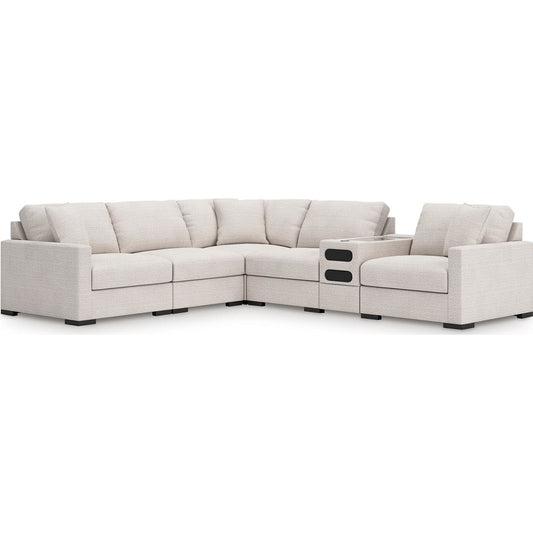 Canapé d'angle modulaire 6 pièces exclusif à Omaha avec système audio