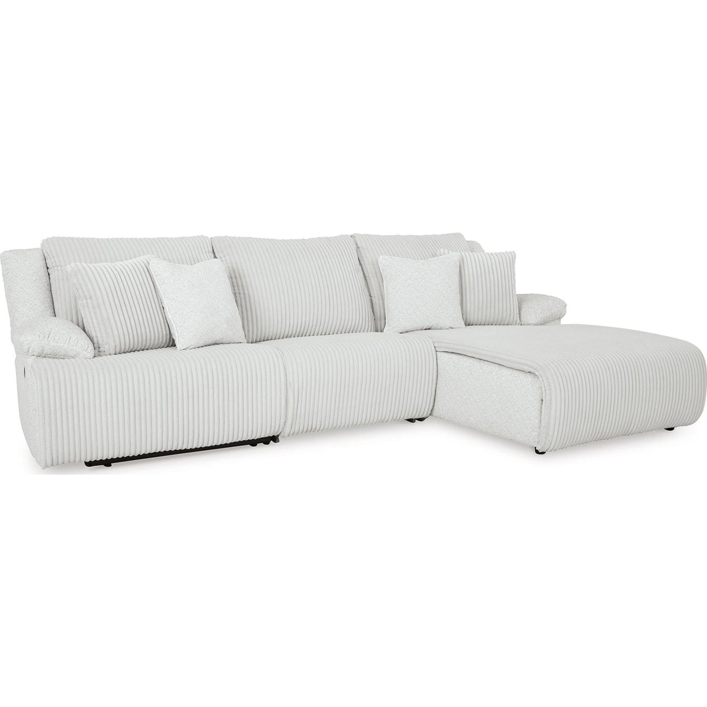 Canapé d'angle inclinable 3 pièces haut de gamme avec méridienne