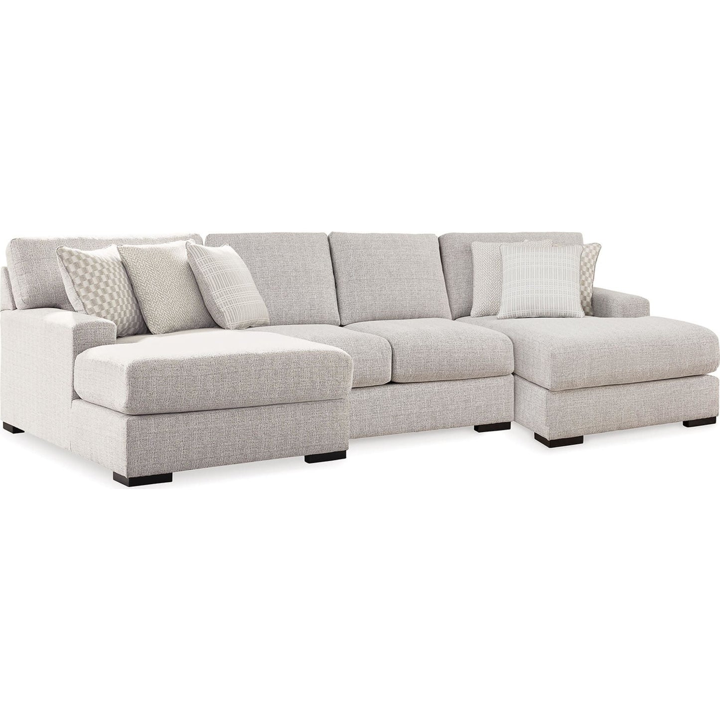 Canapé d'angle 3 pièces exclusif Larce avec double méridienne