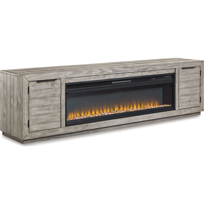 Meuble TV Naydell avec cheminée