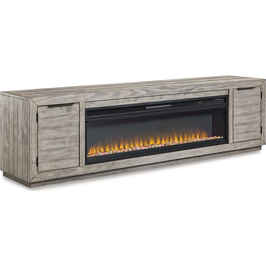 Meuble TV Naydell avec cheminée