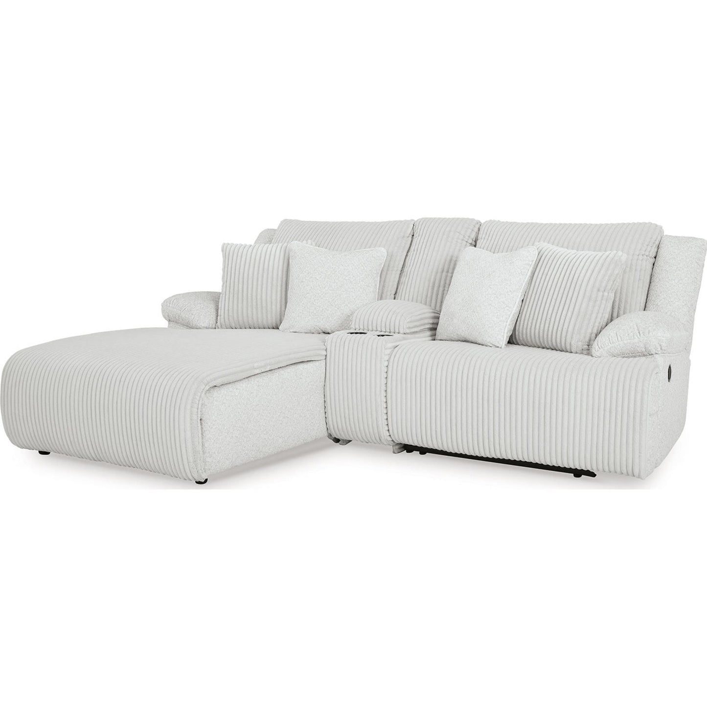 Canapé d'angle inclinable 3 pièces haut de gamme avec méridienne