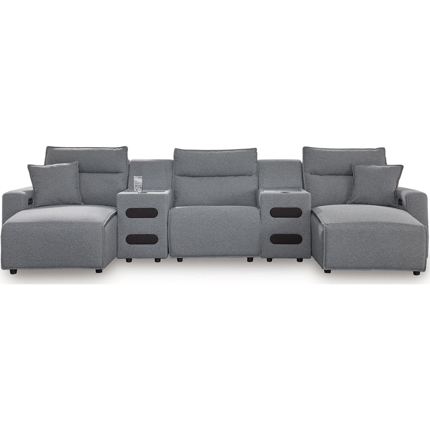 Canapé d'angle Modmax 5 pièces inclinable électrique avec double méridienne