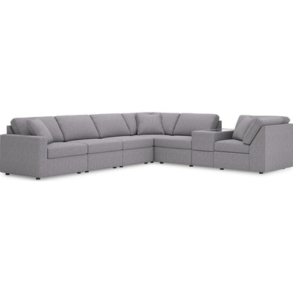 Canapé d'angle modulaire Modmax 7 pièces avec console de rangement