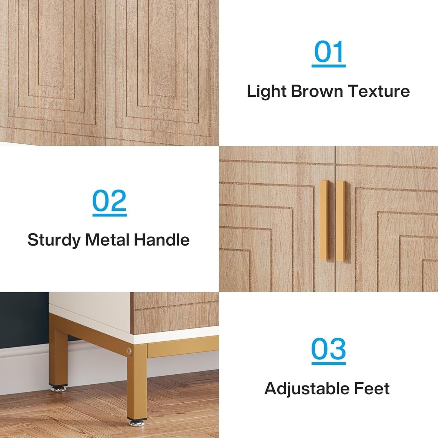 Meuble à chaussures moderne avec portes, 6 niveaux, pour 20 paires de chaussures, idéal pour l'entrée.