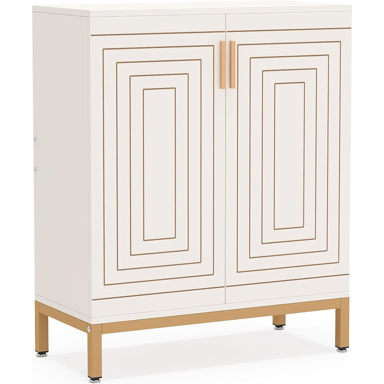 Meuble à chaussures moderne avec portes, 6 niveaux, pour 20 paires de chaussures, idéal pour l'entrée.