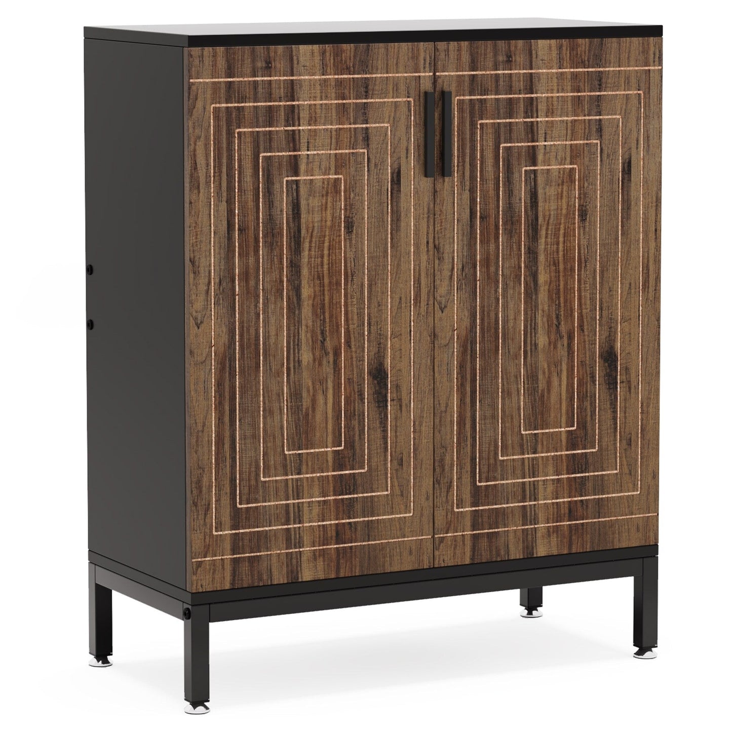 Meuble à chaussures moderne avec portes, 6 niveaux, pour 20 paires de chaussures, idéal pour l'entrée.