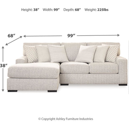 Canapé d'angle 2 pièces exclusif Larce avec méridienne