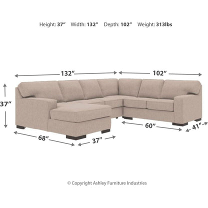 Canapé d'angle 4 pièces exclusif Ashlor