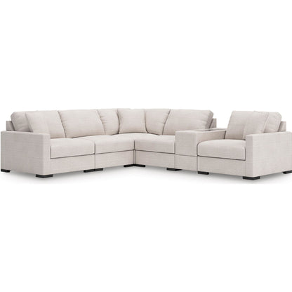 Canapé d'angle modulaire 6 pièces exclusif à Omaha avec rangement