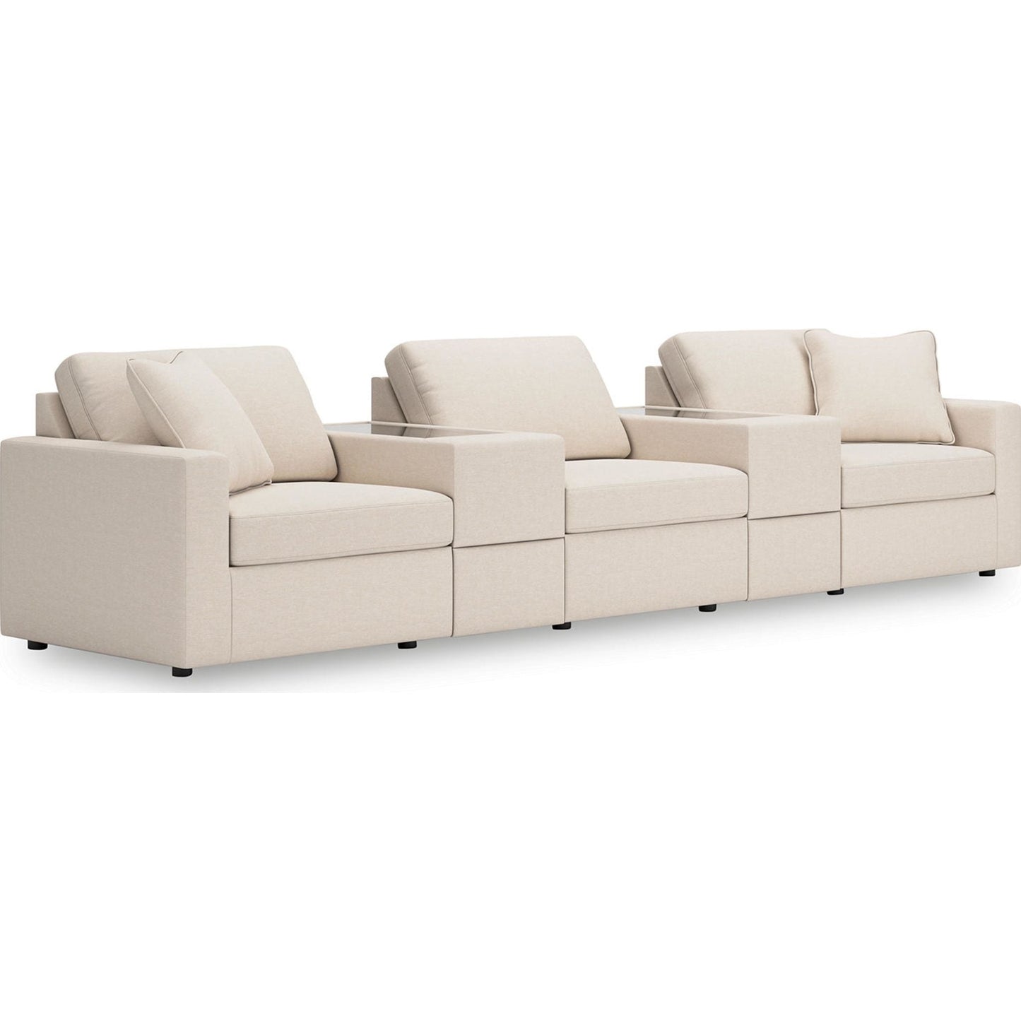 Canapé d'angle modulaire Modmax 5 pièces avec consoles de rangement