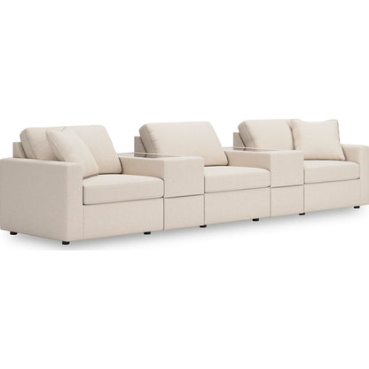 Canapé d'angle modulaire Modmax 5 pièces avec consoles de rangement