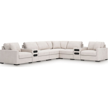 Canapé d'angle modulaire 8 pièces exclusif à Omaha avec double système audio