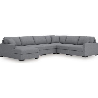 Canapé d'angle modulaire 6 pièces avec méridienne, exclusivité Omaha