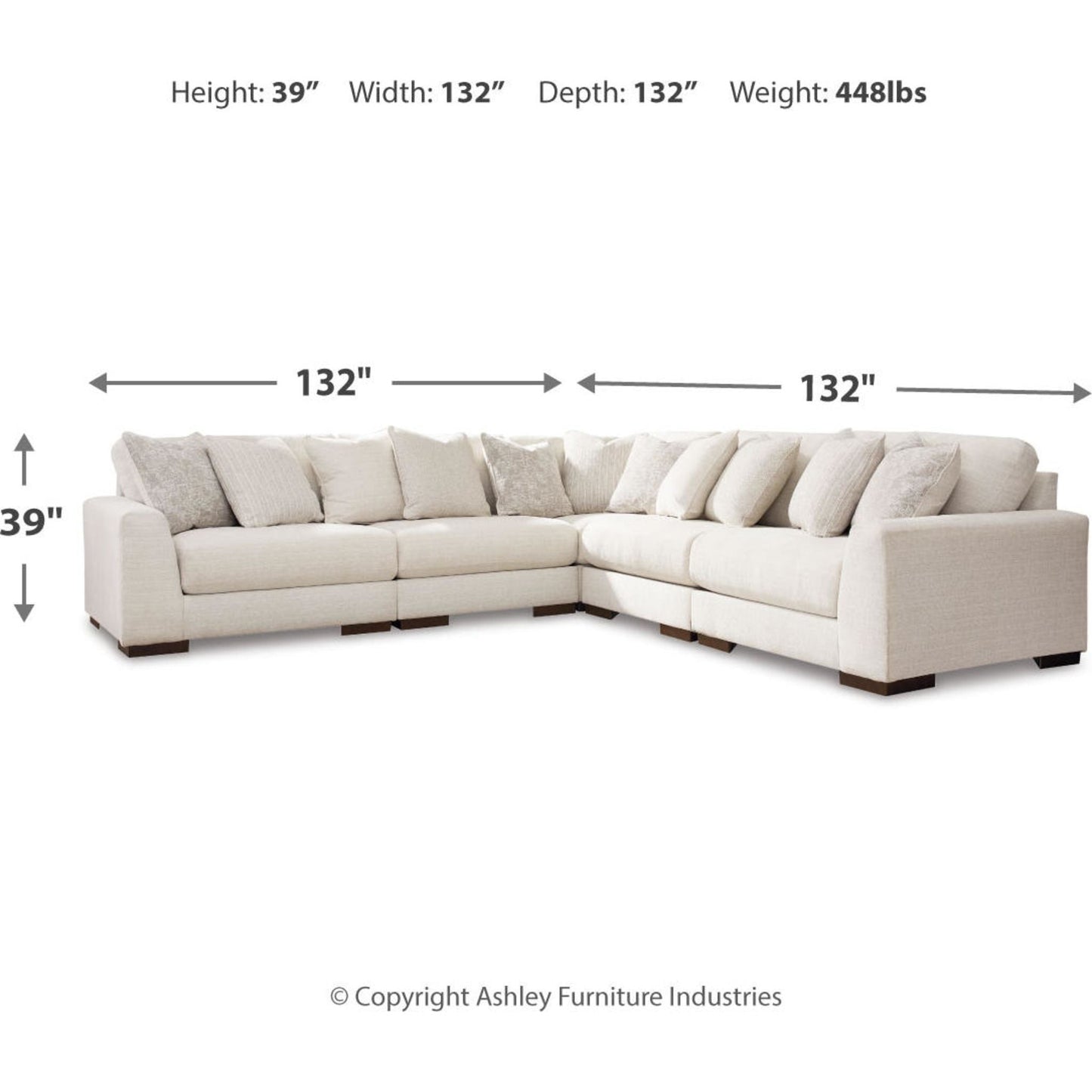 Lyndeboro - Canapé d'angle modulaire 5 pièces exclusif