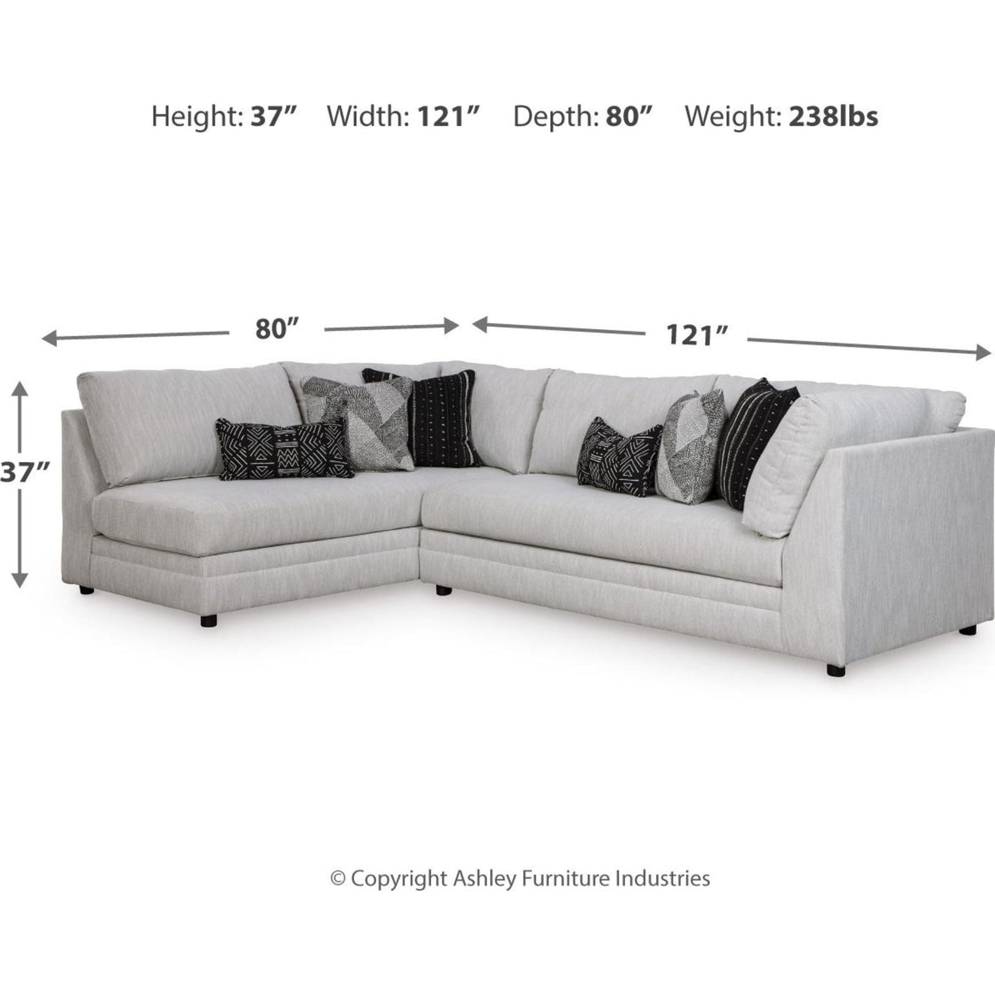 Canapé d'angle 2 pièces exclusif Neira