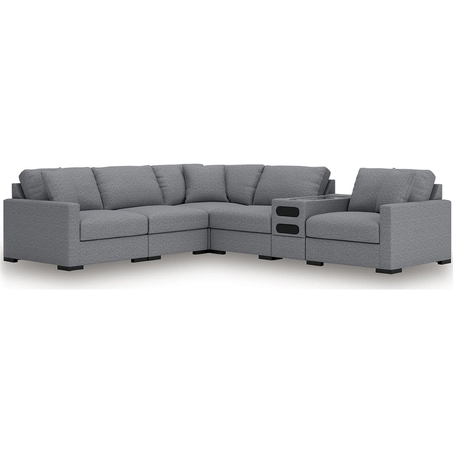 Canapé d'angle modulaire 6 pièces exclusif à Omaha avec système audio