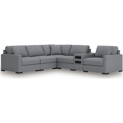 Canapé d'angle modulaire 6 pièces exclusif à Omaha avec système audio