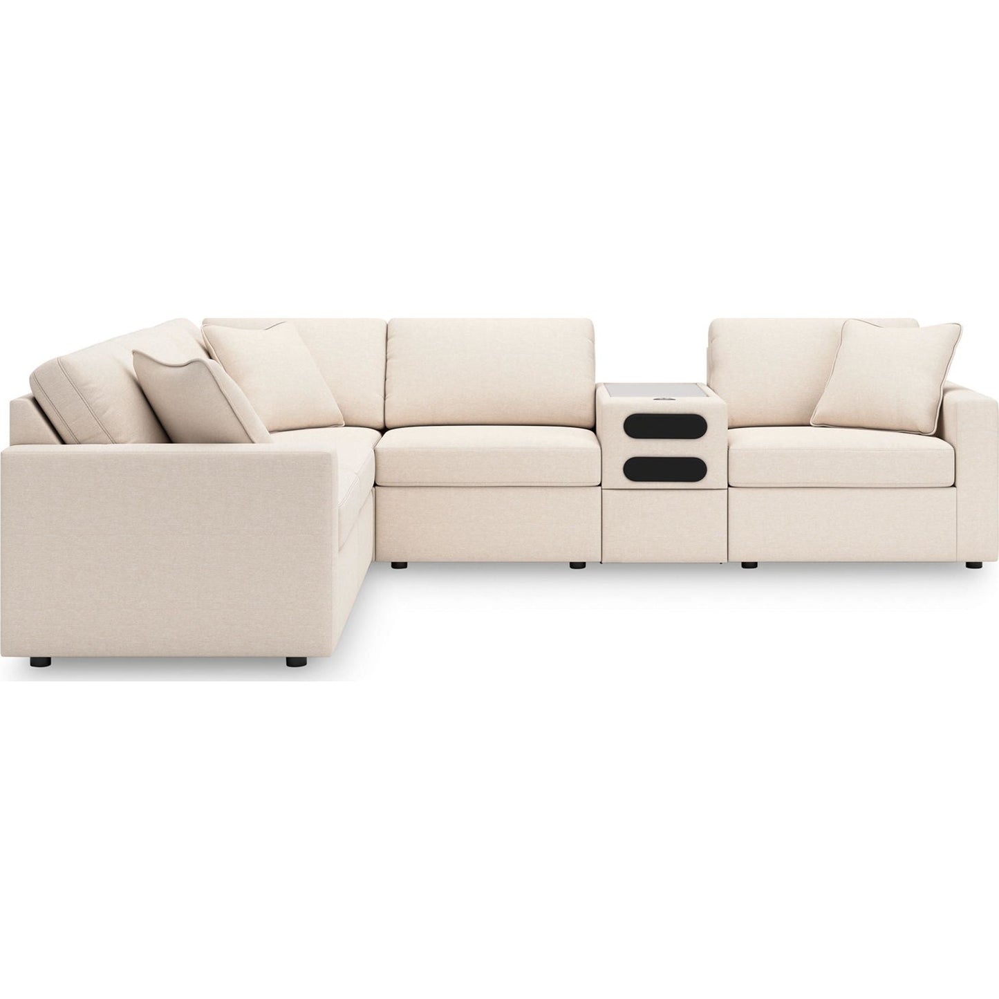 Canapé d'angle modulaire Modmax 6 pièces avec console audio