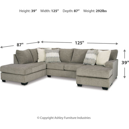 Canapé d'angle Creswell 2 pièces avec méridienne