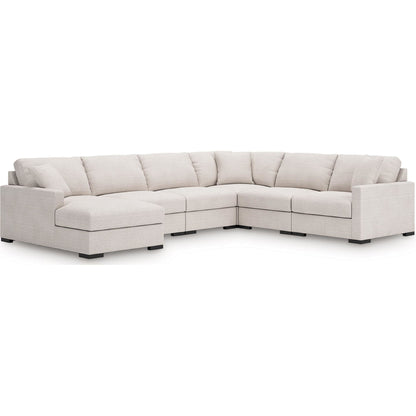 Canapé d'angle modulaire 6 pièces avec méridienne, exclusivité Omaha