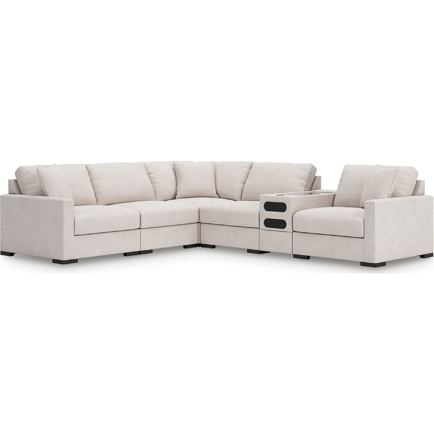 Canapé d'angle modulaire 6 pièces exclusif à Omaha avec système audio