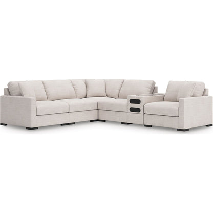 Canapé d'angle modulaire 6 pièces exclusif à Omaha avec système audio