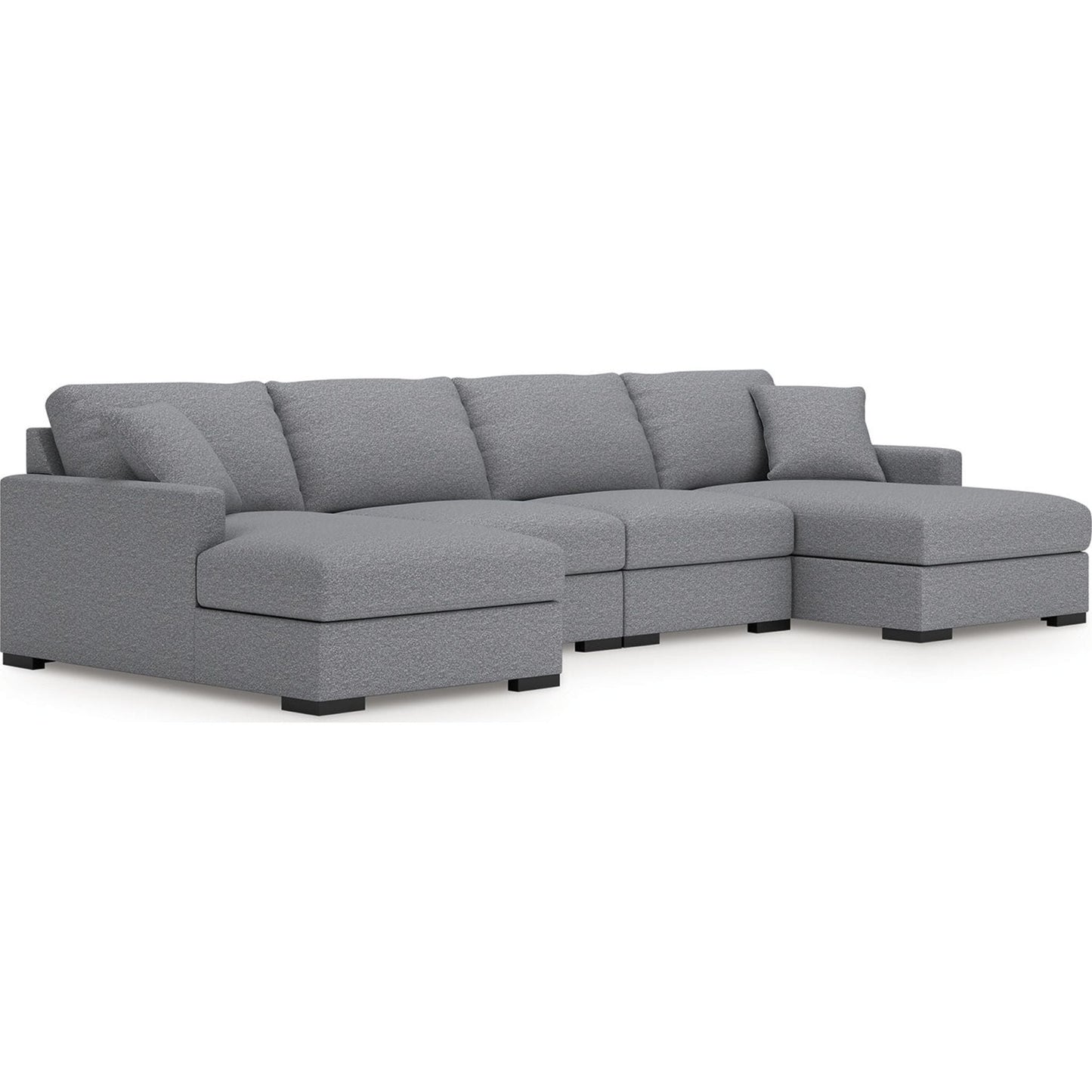 Canapé d'angle modulaire 4 pièces exclusif à Omaha avec double méridienne