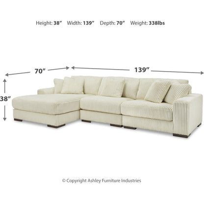 Canapé d'angle Lindyn 3 pièces avec méridienne