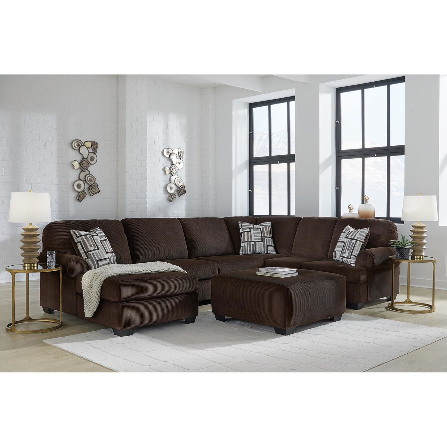 Canapé d'angle 3 pièces Landsings avec méridienne