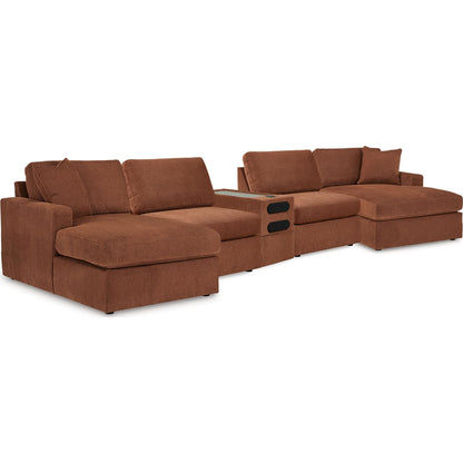 Canapé d'angle modulaire Modmax 5 pièces avec console audio