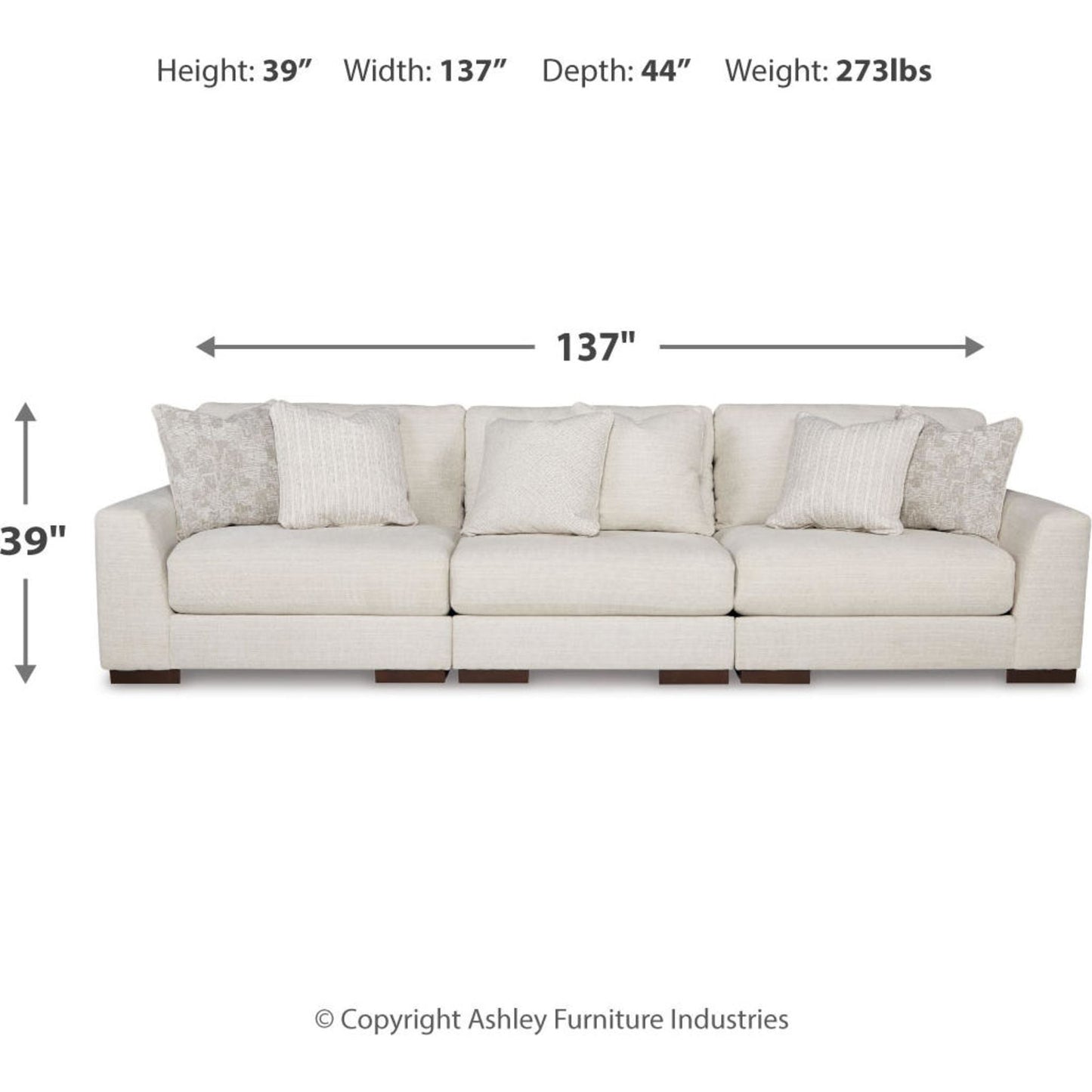 Lyndeboro - Canapé d'angle modulaire 3 pièces exclusif