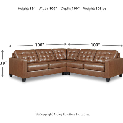 Canapé d'angle Baskove 3 pièces