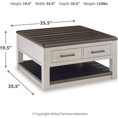 Table basse Darborn avec plateau relevable