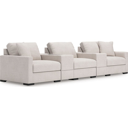 Canapé d'angle modulaire 5 pièces exclusif à Omaha avec double rangement