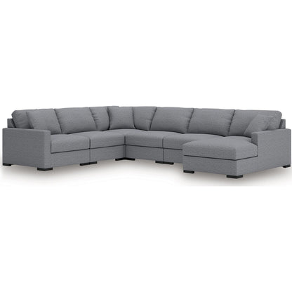 Canapé d'angle modulaire 6 pièces avec méridienne, exclusivité Omaha