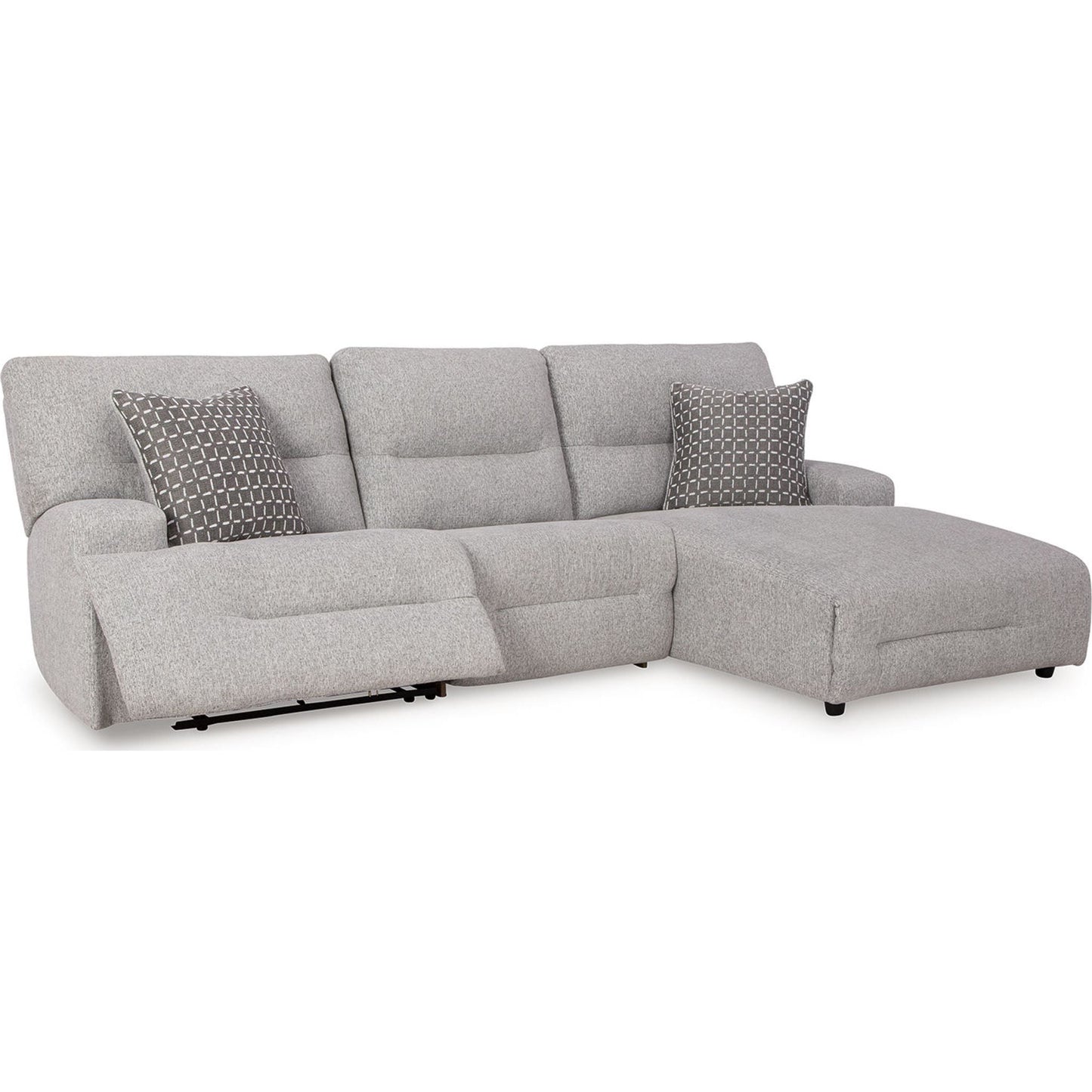 Canapé d'angle inclinable électrique 3 pièces Acklen Place avec méridienne